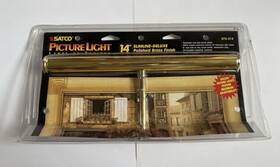 S72-213 Satco 14 Inch Brass Picture Light Complete Open Box