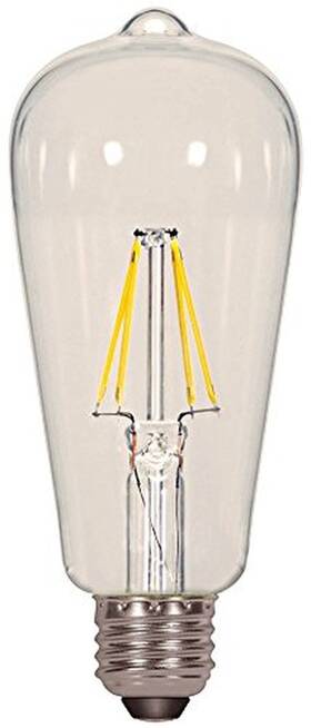 S9581 Satco 12 Pack 6.5 Watt Dimmable Clear 2700k Warm White Led St19 Light B
