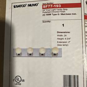 Satco-sf77-193 Satco Sf77-193 24 Inch 4 Light Vanity Strip Polished Chrome Finish -