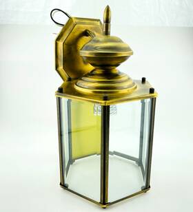 7210-1 Savant Lighting Exterior Outdoor Wall Light Brass And Beveled Glass 11.75 Inch T