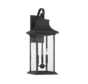 5-452-bk Savoy House Hancock 3 Light Outdoor Wall Lantern In Matte Black By -