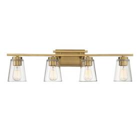 8-1020-4-322 Savoy House Calhoun 4-light Bathroom Vanity Light In Warm Brass By