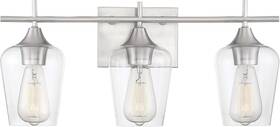 8-4030-3-sn Savoy House Octave 3-light Bathroom Vanity Light In A Satin Nickel