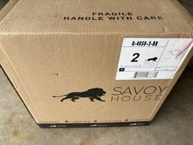 8-4050-2-bk Savoy House New Vanity Lights 2-pack Black Finish - Sealed