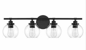 8-4050-4-bk Savoy House Carson Matte Black 4-light Bathroom Vanity Light 30 Inch W X 9 H