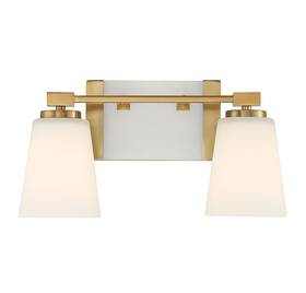 Savoy House 8-6901-2-322 Warm Brass Two Light Bathroom Vanity From The Darby Collection