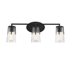 8-7045-3-bk Savoy House 8-7045-3 Sacremento 3 Light 24 Inch W Bathroom Vanity - Black