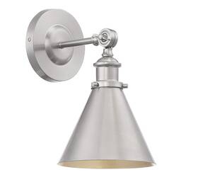 Savoy House 9-0901-1-sn Glenn Vintage Industrial Metal Sconce With Adjustable