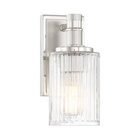 9-1102-1-146 Savoy House 9-1102-1 Concord 5 Inch W Vanity Light - Metallic Silver With Polished