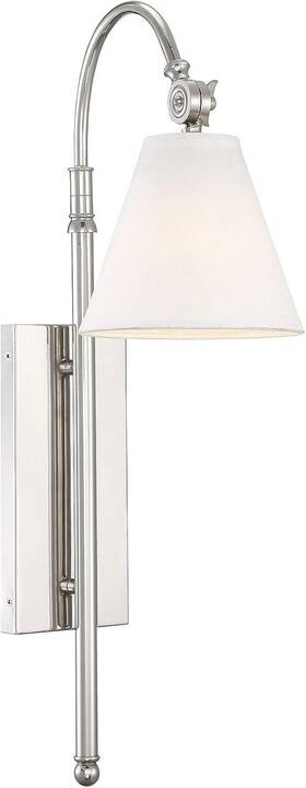 9-1201-1-109 Savoy House Rutland 1 Light Polished Nickel Sconce
