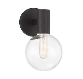 9-3076-1-89 Savoy House Wright 1-light Wall Sconce In Matte Black