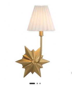 9-4408-1-322 Savoy House Crestwood Wall Sconce 1-light 60 Watts Warm Brass