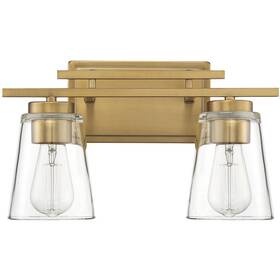 8-1020-2-322 Savoy House Lighting Calhoun Bathroom Vanity Light Warm Brass