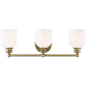 8-6836-3-322 Savoy House Lighting Melrose Bathroom Vanity Light Warm Brass