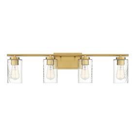 M80039nb Savoy House 4-light 32 Inch Bathroom Vanity Brass/clear Swirl -