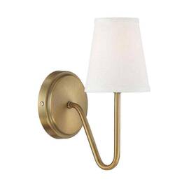 M90054nb Savoy House 4.75 Inch W X 11.25 H 1-light Natural Brass Wall Sconce With Shade M90054nb Savoy House 4.75 Inch W X 11.25 H 1-light Natural Brass Wall Sconce With Shade