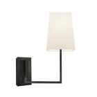 4445.51 Sconce 1 Linen Light Nib Black Brass Verso -white Wall Sonneman Shade