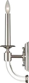 846250st Sconce Wall Grosvenor Square Transitional 1-light Polished Nickel Silver Solid