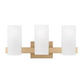 Djv1103sb Scott Living Rhode 19.63 Inch 3-light Satin Brass Large Vanity Light With Etched