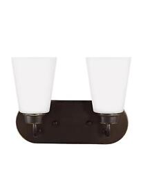 4415202-782 Sea Gull Lighting Kerrville 2 Light Heirloom Bronze Wall Bath Fixture