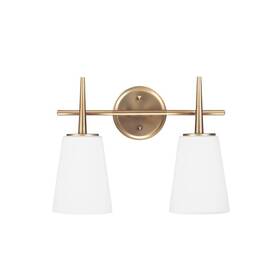 4440402en3-848 Seagull 2-light Led Indoor Dimmable Bath Vanity Wall Sconce Satin Brass Gold