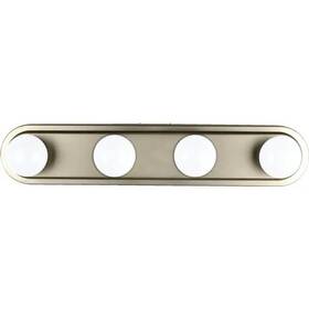 837831 Seasons Broadway Led 4-light Vanity Light Satin Nickel 3000k Warm White Bathroom
