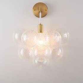 Sendele Sd1564-whitej-15 14 Bubble Wall Sconce Hand Blown Lights 15 Inch Dia Balls Shade Glass Light