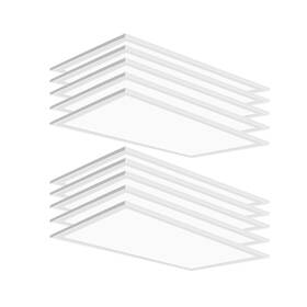 Seuron 632111956336 10 Pack 2x4 Led Flat Panel Light 7800lm Drop Ceiling Office Shop F