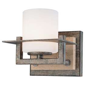 Mi6461-273 Sf Pembroke Warehouse Open Box Item Minka Lavery Compositions 1 Light Bath Aged Patina Iron