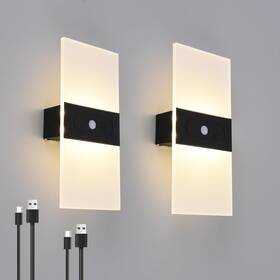 Shop 313036581550 Rechargeable Wall Sconces Set Of 2 Magnetic Wireless Led Lamp 2200mah Batt