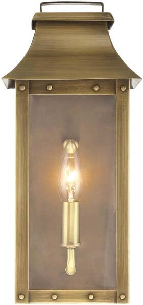 8413ab Shoppers Lighting Acclaim Vintage Solid Brass One Light Dimmable Wall Mounted Ou