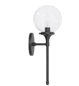 Shwl3421mb Signature Hardware Fast Ship 482684 Alfaro 17 Inch Sconce Clear Shade Matte Black