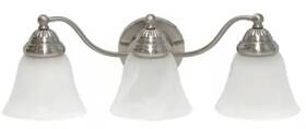 Vt1023-bsn Simple Designs 3-light Vanity Brushed Nickel Frosted Glass 19.25 Inch New