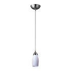 1101wh Simply Bulb Pendant Satin Led Glass - Nickel Light White 1