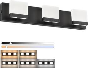 5cct Sinerise 711181950663 Led Modern Bathroom Vanity Light Fixtures 3-light 24-inch Mat