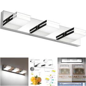 Sinerise Led Modern 3 24 1 Pack Chrome Acrylic Inch Dimmable Light Bathroom Vanity Lighting