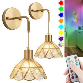 Slywise 348356785183 Battery Operated Wall Sconce Wireless Sconces Set Of Two Operat