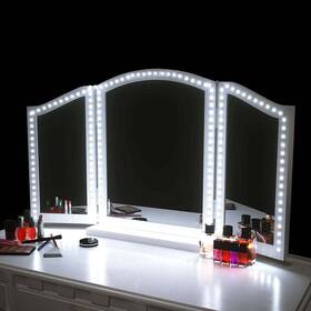 Cl-5050rgb018hy05-w10 Snpde Led Vanity Mirror Lights For Makeup Dressing Table Set 13ft Zigzag Fl