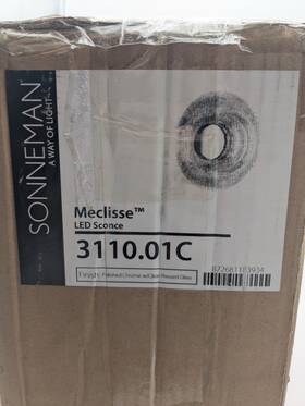 3110.01c Sonneman Meclisse 9 Inch Tall Ada Led Wall Sconce Polished Chrome