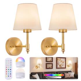 Wlu-005 Soodmi Battery Operated Wall Sconce Set Of 2 Rechargeable Wireless Lights With