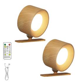 Qd-yms-02 Soudfk Rechargeable Wall Sconce With Remote And Touch 360 Rotatable Battery Operated