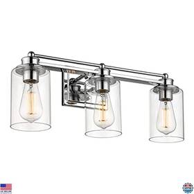 B09xgwc27l Stanley Modern 3-light Bathroom Vanity Wall Sconce Chrome Over Mirror Lighting