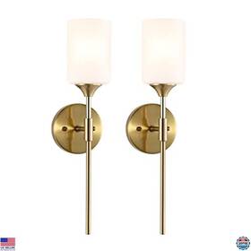 B09yygms6j Stanley Gold Wall Sconce Set Of 2 White Glass Shades Modern Brass Light Fixtures B09yygms6j Stanley Gold Wall Sconce Set Of 2 White Glass Shades Modern Brass Light Fixtures