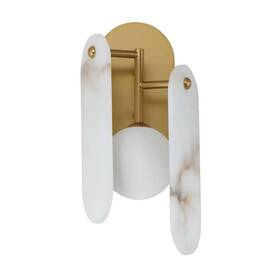 Sm24810wanab Studio M Sm24810wa Megalith 16 Inch Tall Led Wall Sconce By Nina - Brass