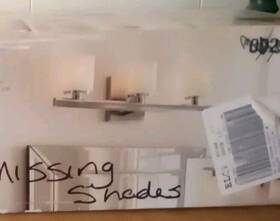 19415-024 Style Selections 3 Light Vanity Bar Model New Open Box Missing Shades