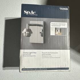 Wsk120ch Style Selections 6.25 Inch Chrome Transitional Vanity Light Fitter