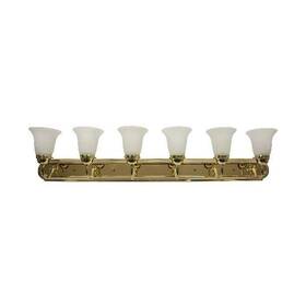 45465-su Sunlite B648d/pb/al 6 Light 60w 48 Inch Polished Brass Bath Fixture