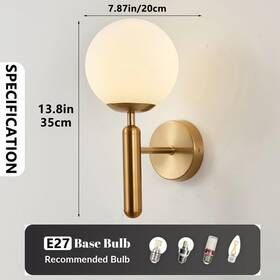 Sunmeiyi 493035503941 Modern Indoor Wall Light Fixture With E27 Base