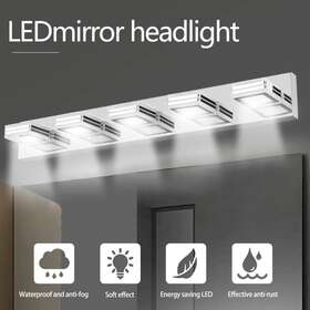 Ym-jqd888 Sunpez Led Vanity Light 32.28 Inch Energy Saving No Flicker Frosted Acrylic Chrome