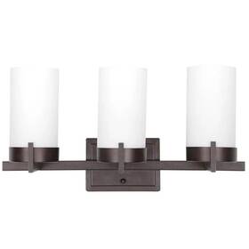 Sunset Lighting And Fans 098197873507 Luminette 3-light Frosted Vanity Glass Provincial Bronze New
